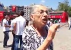 Eylemciler o yaşlı kadını dövmeye kalkışmış