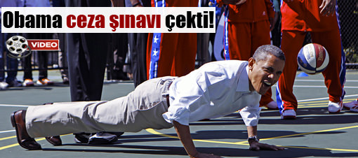 Obama ceza şınavı çekti! VİDEO