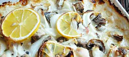 Fırında mantarlı tavuk