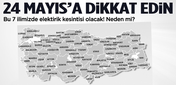 7 ilde elektrik kesintisi