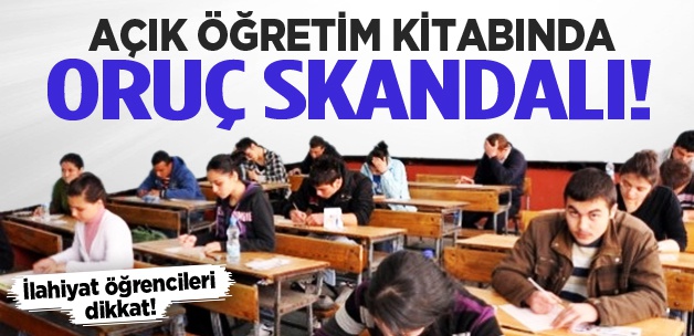 Açık öğretim kitabında oruç skandalı