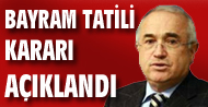 Hükümet bayram tatili kararını açıkladı