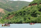 Tunceli Munzur'da rafting keyfi
