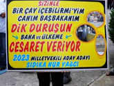 Adana'da Erdo�an'a a��lan sevgi pankart�