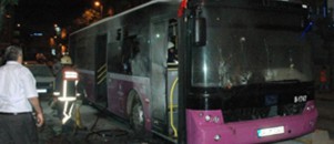 İETT otobüsüne molotof attılar