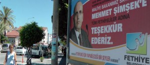 MHP'li Başkandan bakana bilboardlı teşekkür