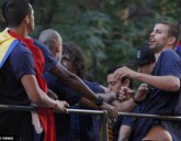 Barcelona'da yumruk yumruğa kavga!
