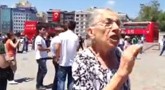 Eylemciler o yaşlı kadını dövmeye kalkıştı